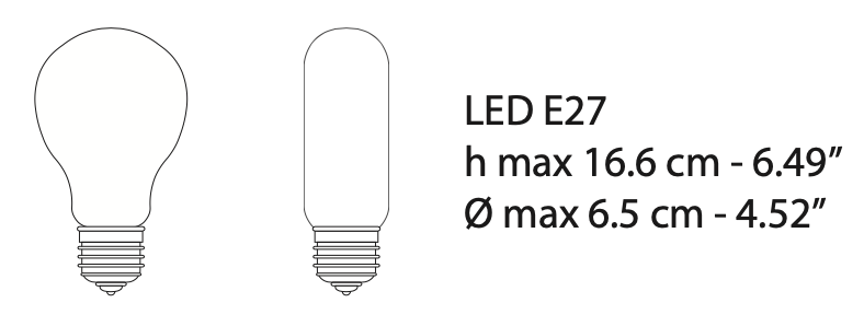 Zile Table, Large, White, E27, IP20