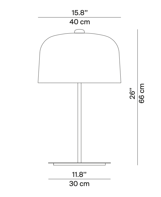 Zile Table, Large, Black, E27, IP20