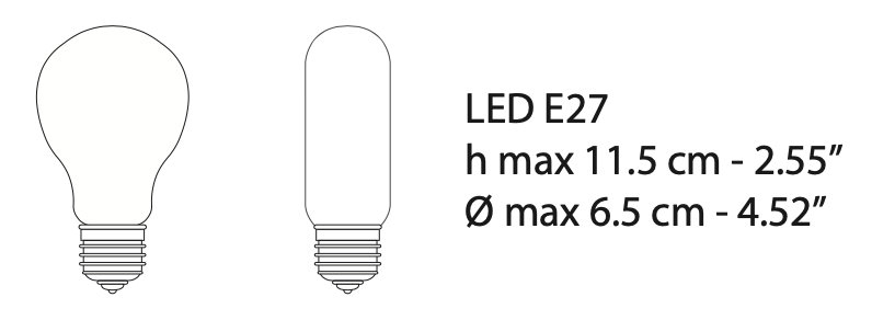 Zile Table, Small, White, E27, IP20