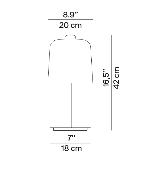 Zile Table, Small, Black, E27, IP20