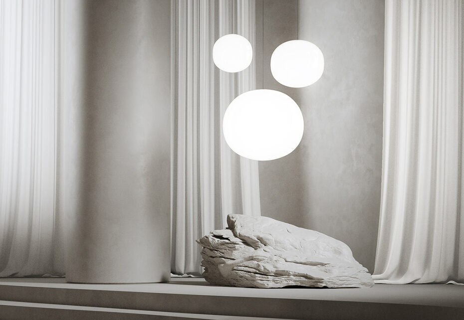 Volum Pendant, White Glass, IP20