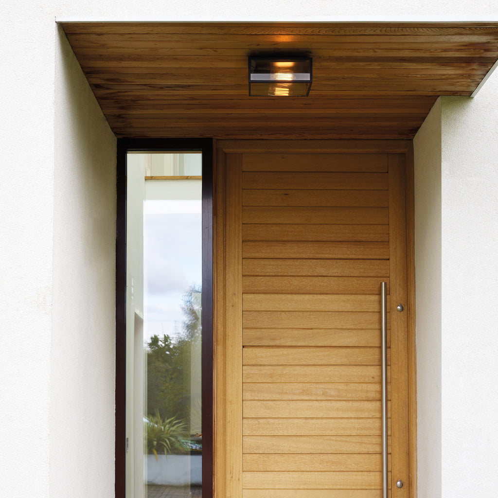 Bronte Ceiling, Black with Clear Glass, E27, IP23