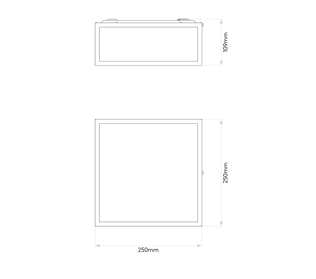 Bronte Ceiling, Black with Clear Glass, E27, IP23