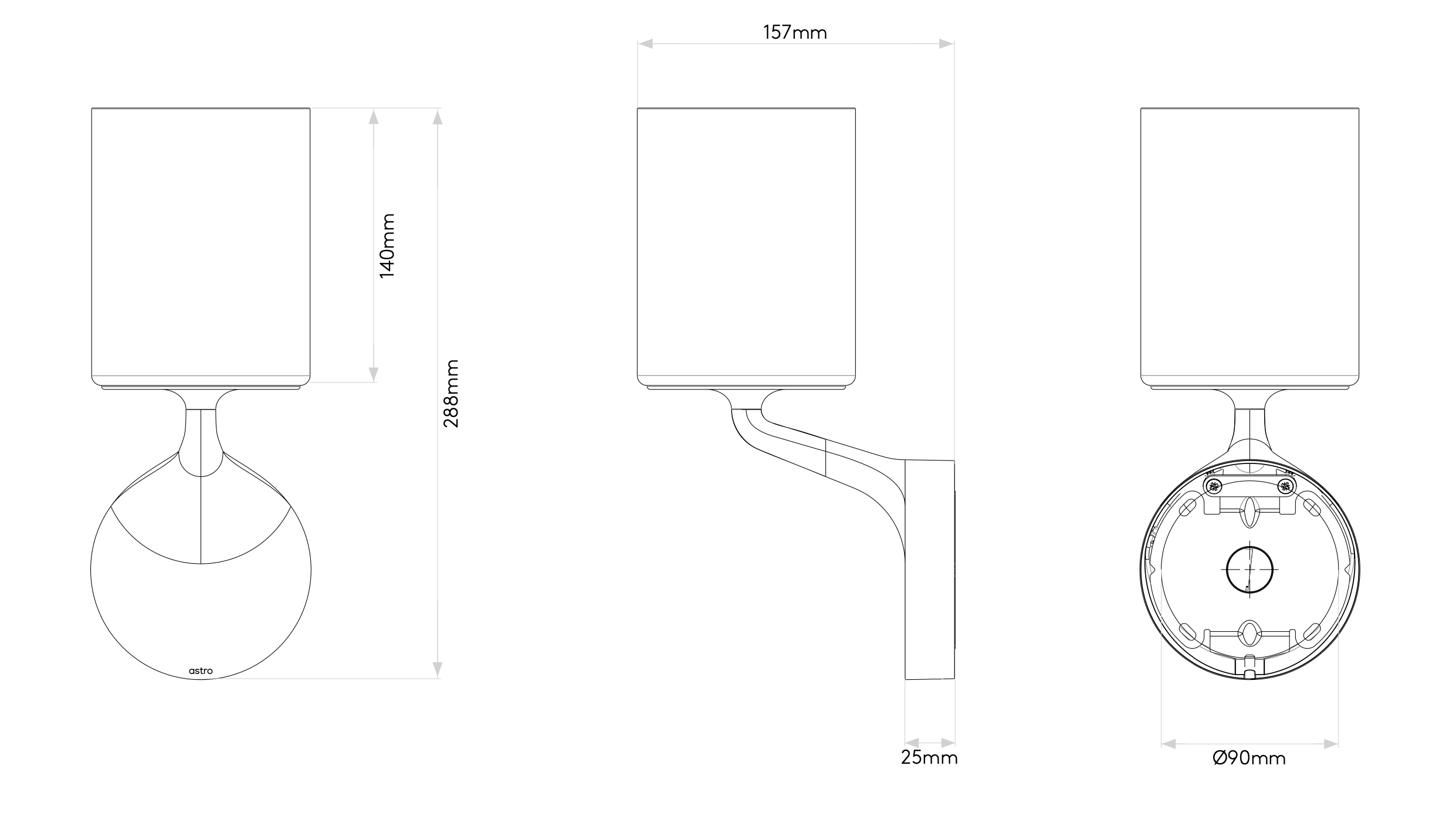 Elena Wall Light, Chrome, G9, IP44