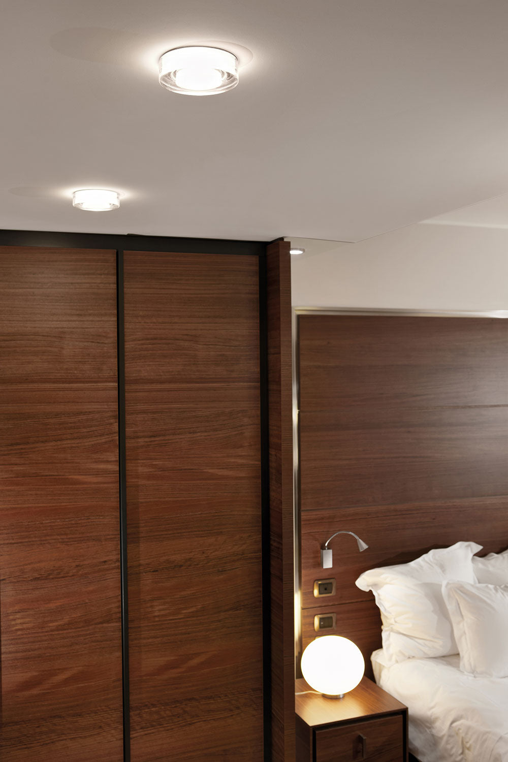 Faretti Rombo Semi-Flush Downlight, Clear Glass, GU10, IP20