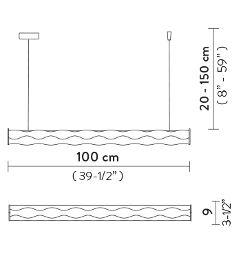 Hugo Pendant, Linear, LED, Triac Dim