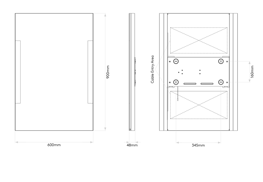 Imola Illuminated Mirror, 900, LED, NO DIM, IP44