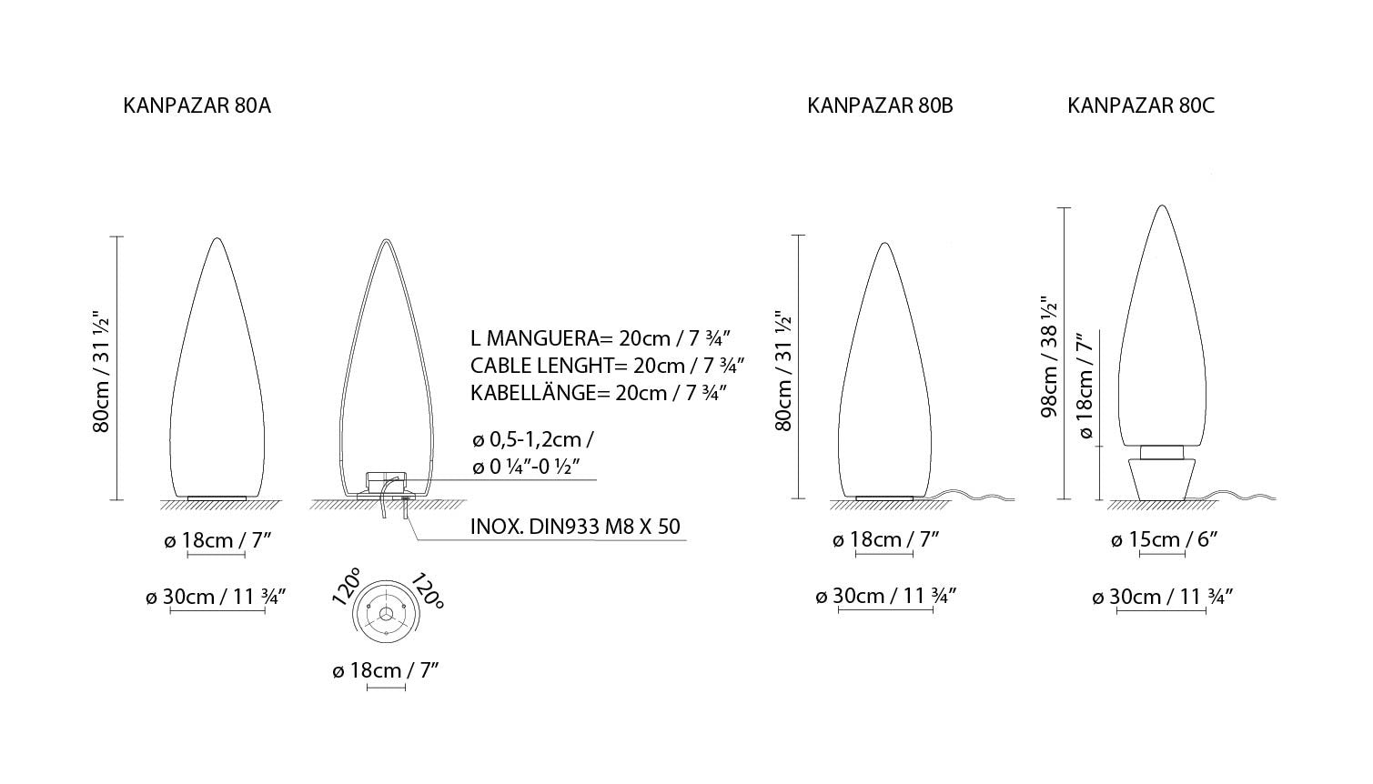 Kanpazar Floor Lamp, IP65