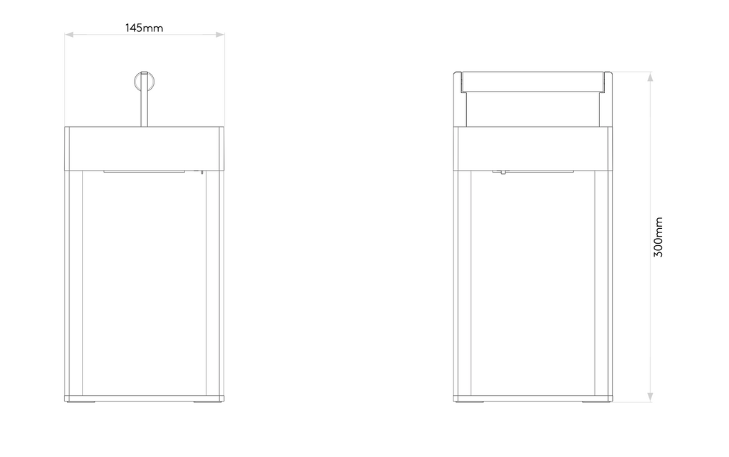 Kuro Wireless Floor Lamp, Black, LED, Touch Dim, IP44