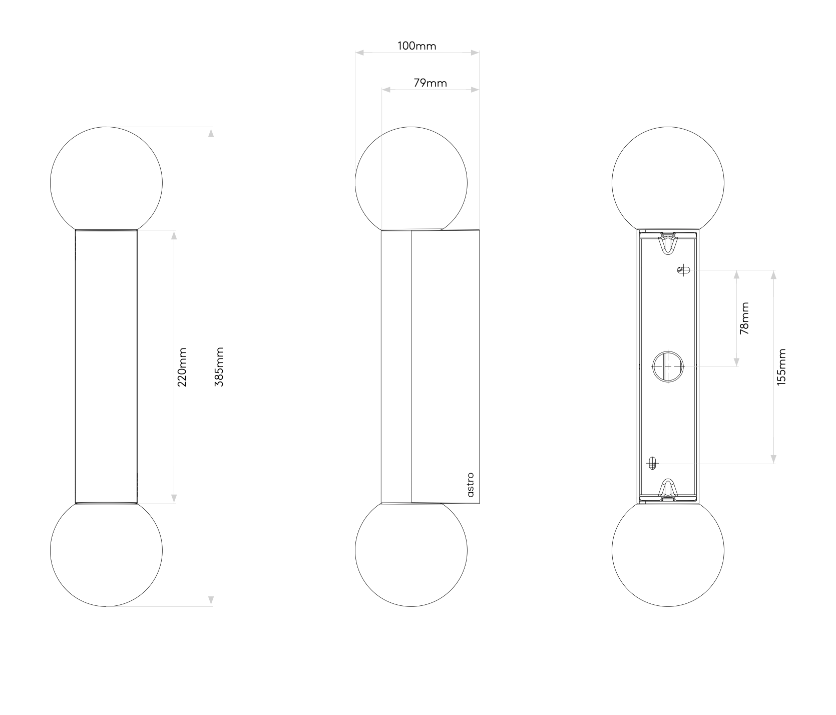 Ortona Wall Light, Double, Chrome, G9, IP44