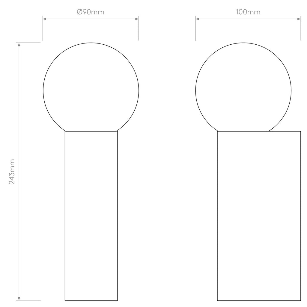 Ortona Wall Light, Single, Black, G9, IP44