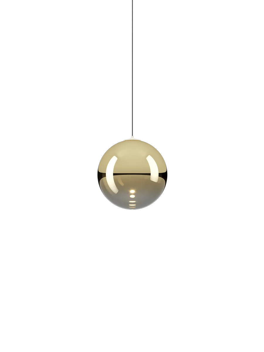 Random Solo Pendant, Gold Glass, LED, Triac Dim, IP20