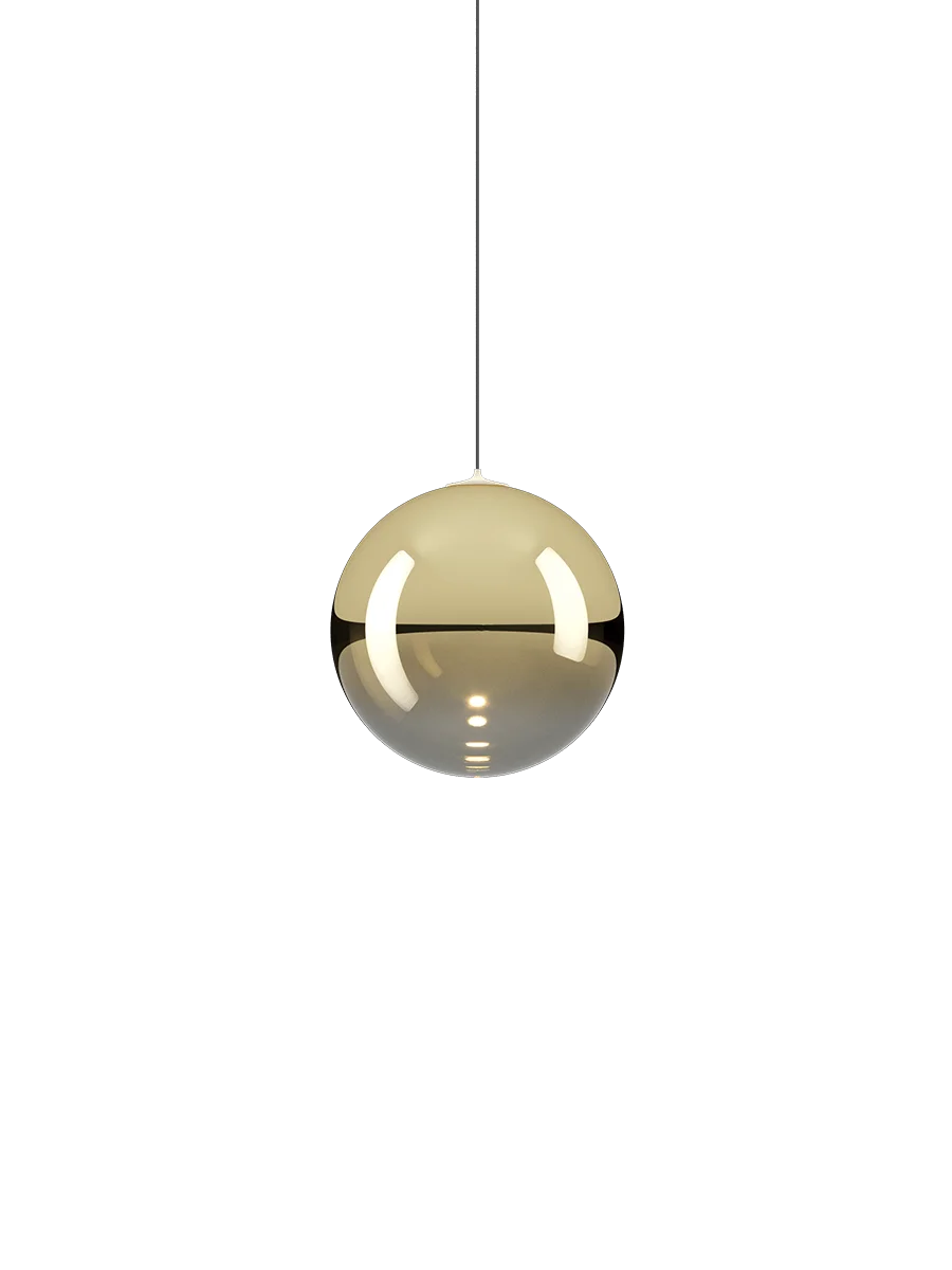 Random Solo Pendant, Gold Glass, LED, Triac Dim, IP20