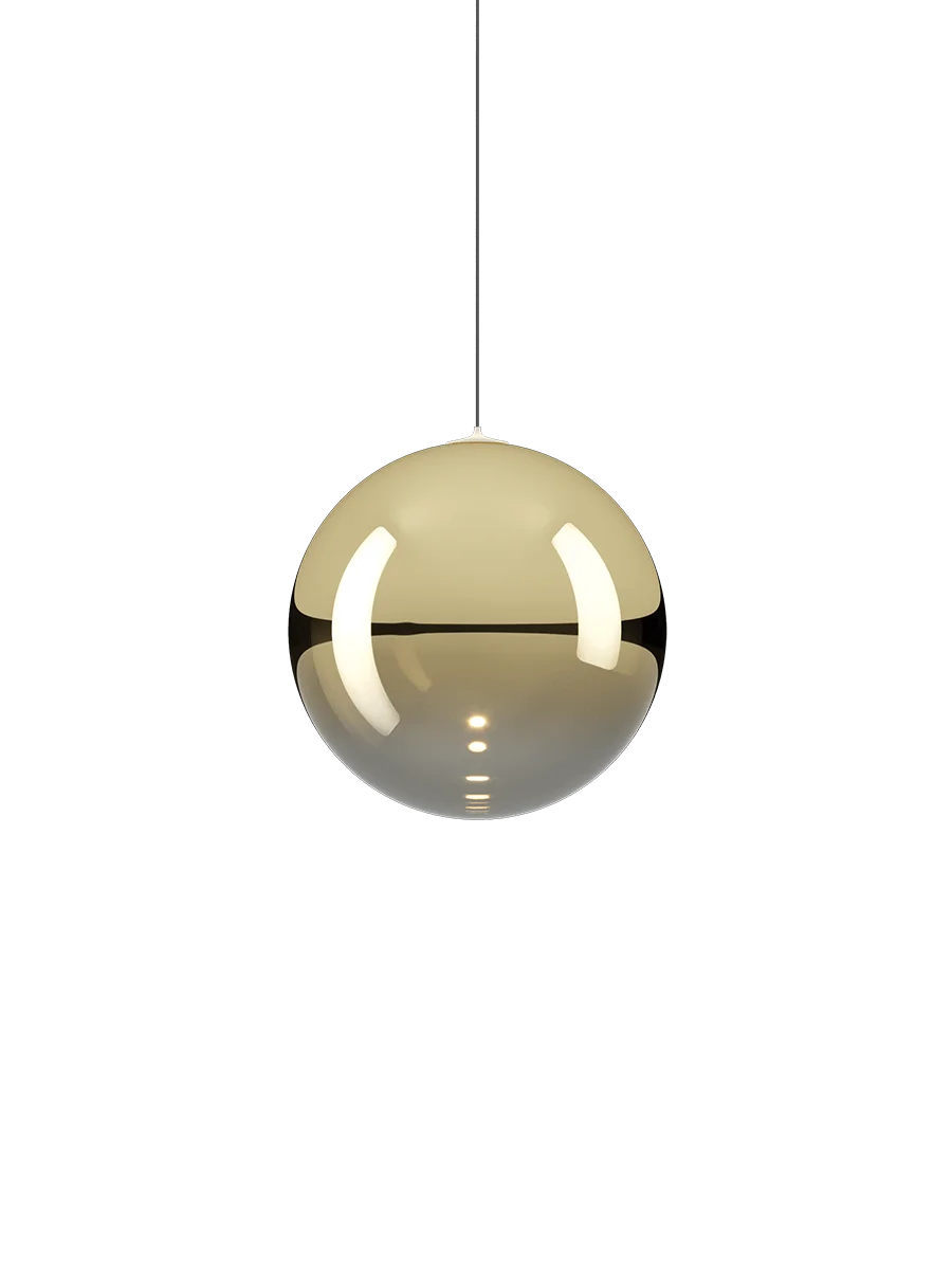Random Solo Pendant, Gold Glass, LED, Triac Dim, IP20
