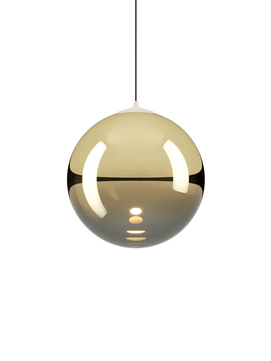 Random Solo Pendant, Gold Glass, LED, Triac Dim, IP20
