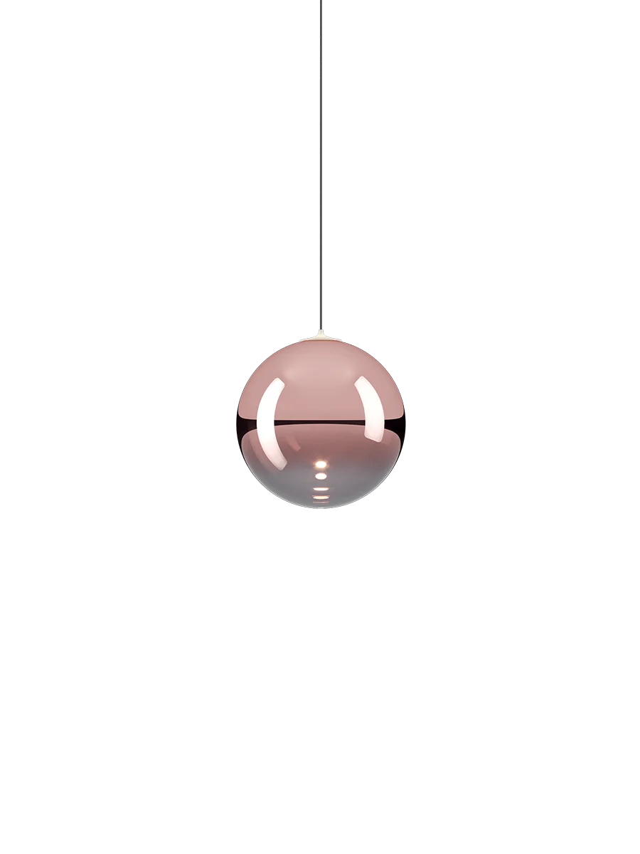 Random Solo Pendant, Rose Gold Glass, LED, Triac Dim, IP20