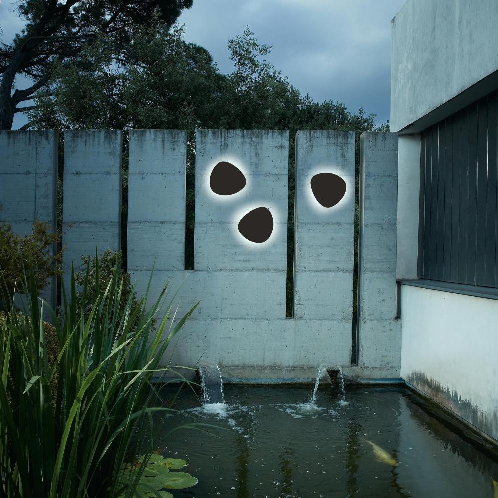 Tria Wall, 28 cm, Teak, LED, 11.5W, Triac Dim, IP66