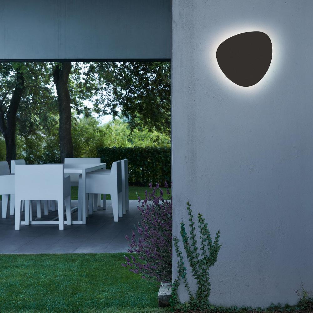 Tria Wall, 33 cm, Teak, LED, 11.5W, Triac Dim, IP66