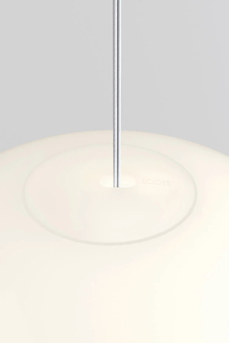 Volum Pendant, White Glossy Glass, 42 cm ø, E27, IP20